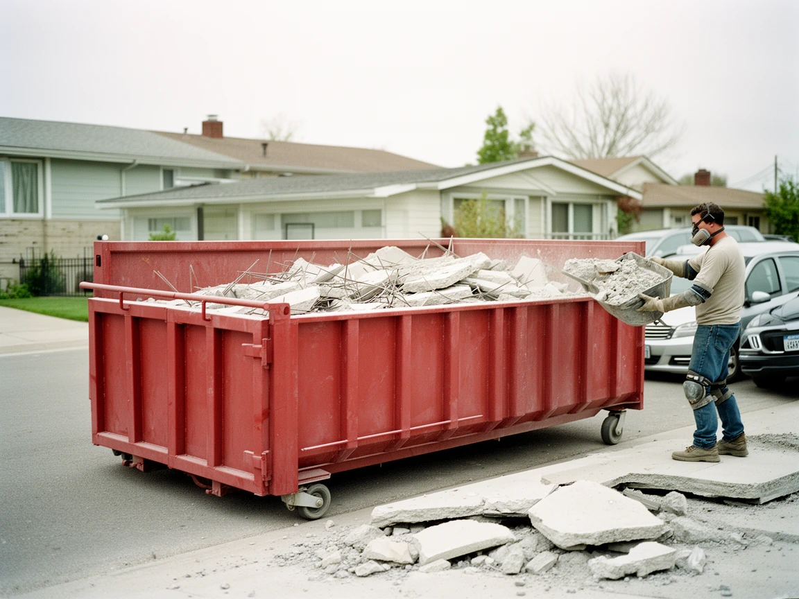 Concrete Dumpster Rental